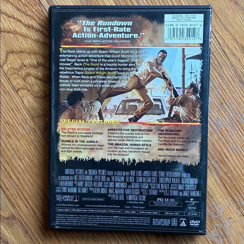 “The Rundown” Full Screen Edition DVD! - Picture 3 of 6